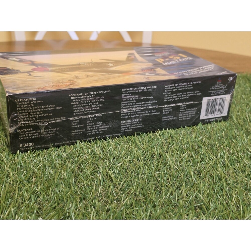 Vtg Accurate Miniatures P-51 Mustang  Highly Detailed 1:48 Model Kit New Sealed - Picture 9 of 12
